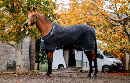 Horseware Autumn Cooler - Black/Aqua/Silver