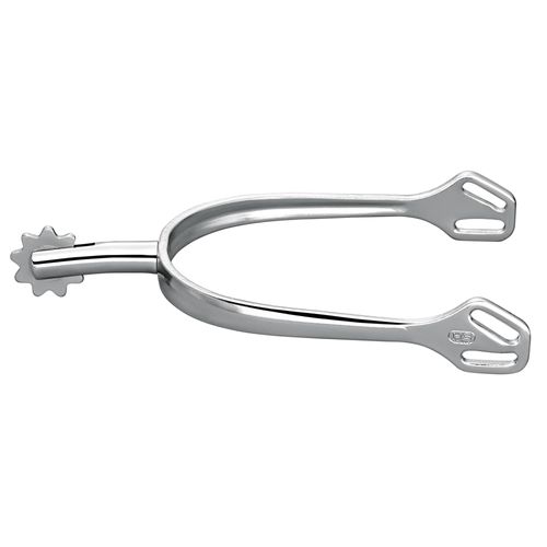 Herm Sprenger Ultra Fit 40mm Flat End 9pt Rowel Spurs - Stainless Steel