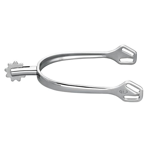 Herm Sprenger Ultra Fit 30mm Flat End 9pt Rowel Spurs - Stainless Steel