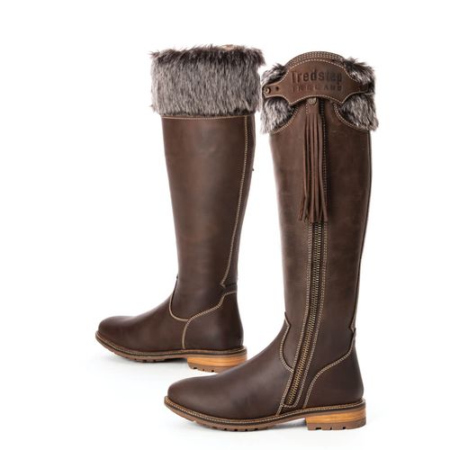 Tredstep Women's Shannon Fur H2O Country Boot - Mahogany