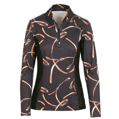 Ovation Women's Altitude II Print Sun Shirt - Black Vintage Rein