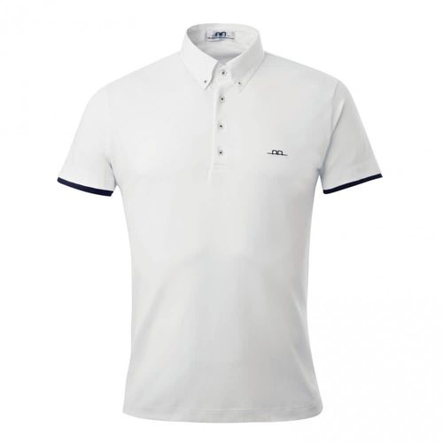 Alessandro Albanese Men's Dubai Short Sleeve Polo Competition Shirt - White