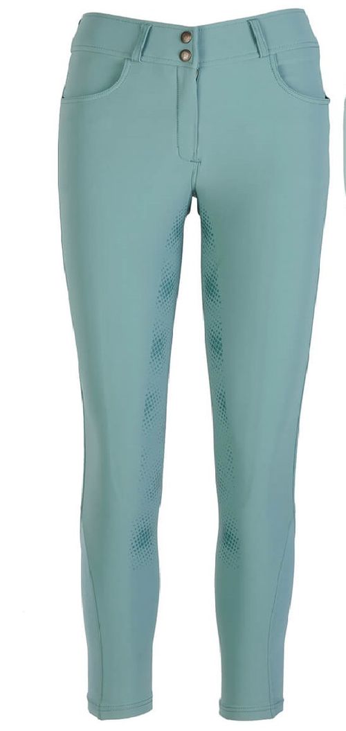 Ovation Women's Signature Bellissima II GripTec Knee Patch Breeches - Silver Pine