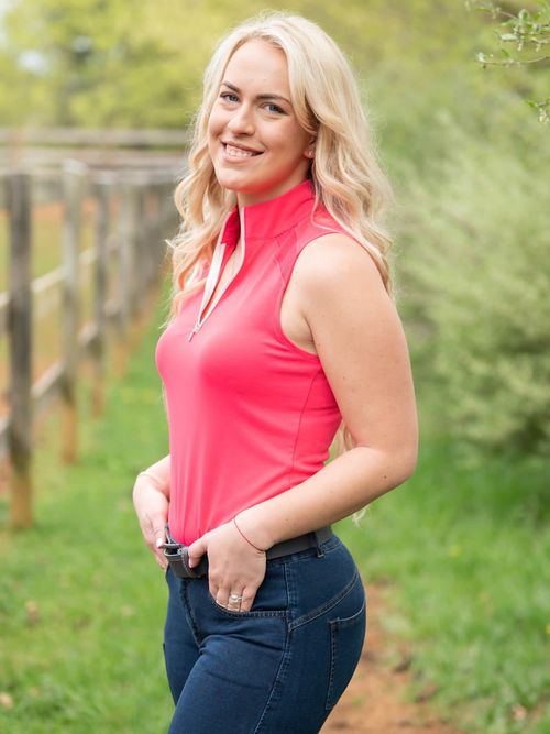 FITS Women's Tori Sleeveless Shirt - Coral