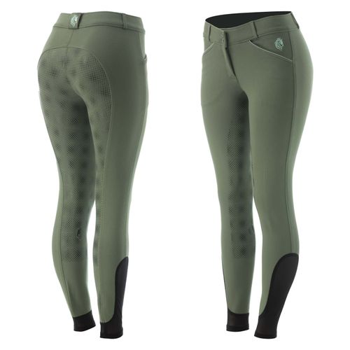 Equinavia Women's Astrid Silicone Full Seat Breeches - Agave Green/Green