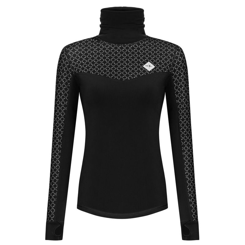 Fair Play Women's Maggie Technical Turtleneck Black Fair Play09990