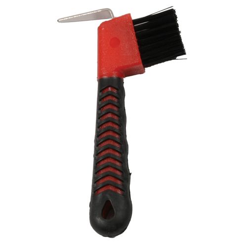 Cavalier Soft Grip Hoofpick w/Brush - Raspberry