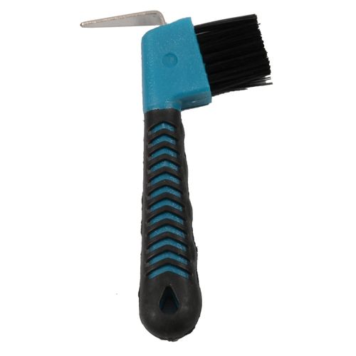 Cavalier Soft Grip Hoofpick w/Brush - Teal