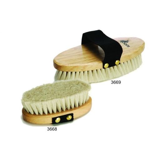 Cavalier Picador Goat Hair Body Brush - Natural Wood