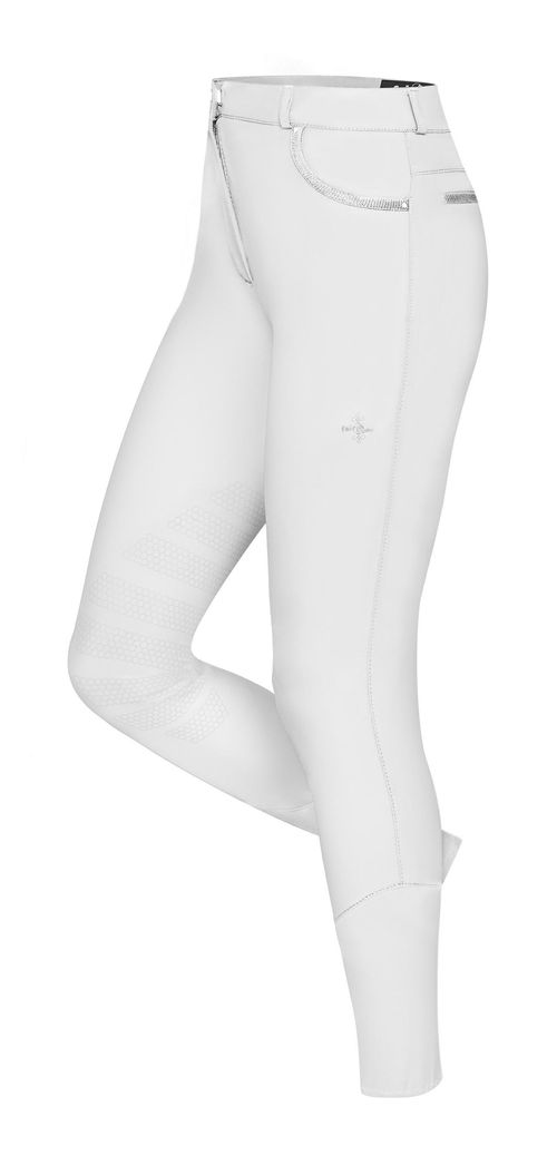 READY TO SHIP: Fair Play Women's Jill 2.0 Knee Patch Breeches - EU 36/US 24 - White