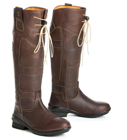 BARGAIN: Tredstep Avoca II Tall Country Boot - 38 Wide Regular - Mahogany