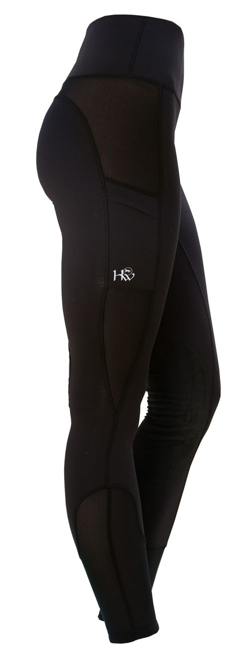 READY TO SHIP: Horseware Women's Knee Patch Riding Tights - XXX Large - Black