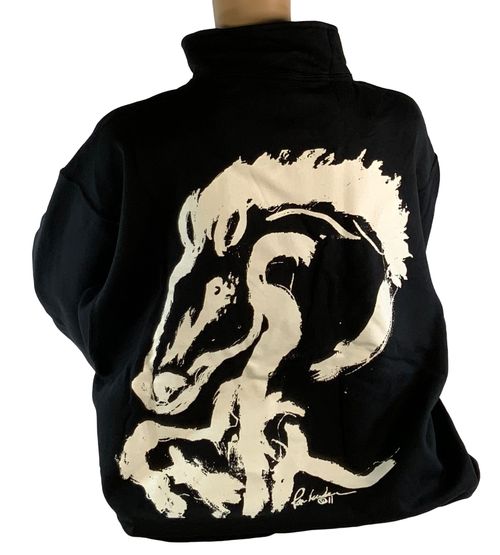 READY TO SHIP: Animals to Wear "Bolt" 1/4 Zip Sweatshirt - X Large - Black