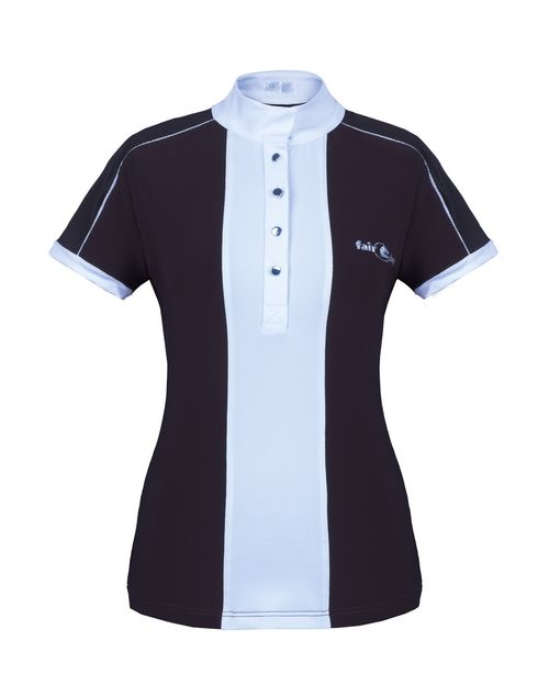 READY TO SHIP: Fair Play Women's Claire Short Sleeve Competition Shirt - EU 44/US 14 - Black/White