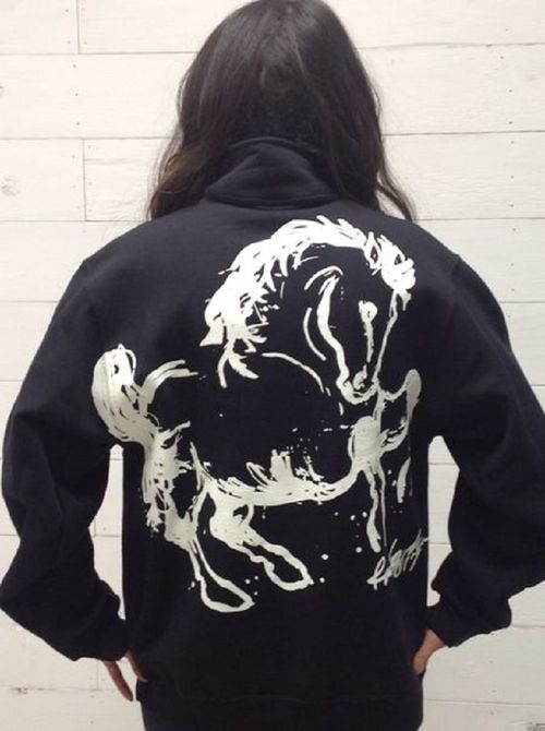 READY TO SHIP: Animals to Wear "Boss" 1/4 Zip Sweatshirt - X Large - Black