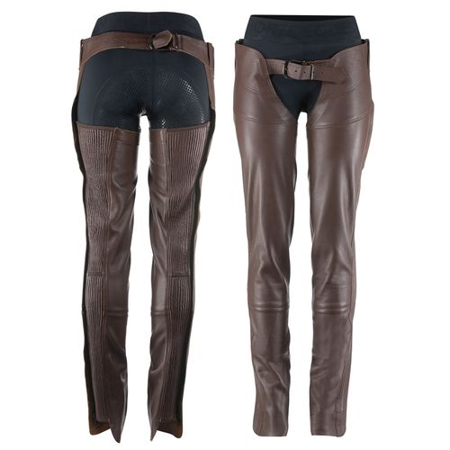 Horze Blake Leather Full Chaps - Dark Brown