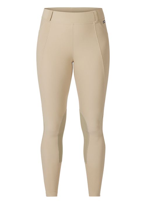 Kerrits Women's Microcord Knee Patch Pocket Tights - Tan
