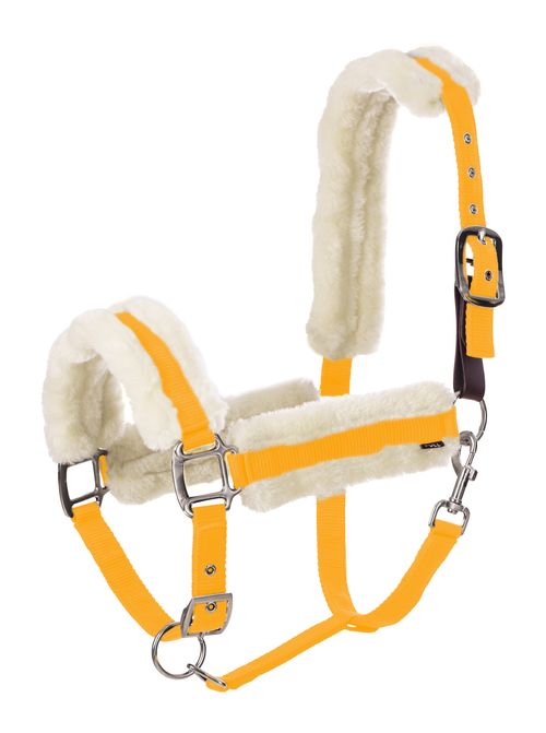 Equinavia Valkyrie Ultra Fleece Breakaway Halter - Golden Sunshine/White