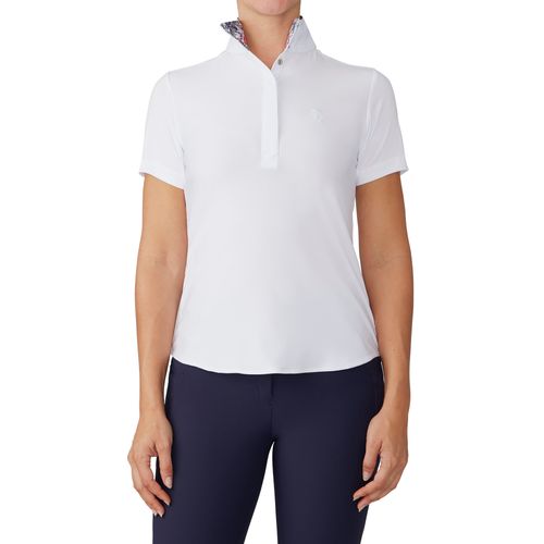 Ovation Women's Jorden Quarter Snap Short Sleeve Show Shirt - White/Zebra
