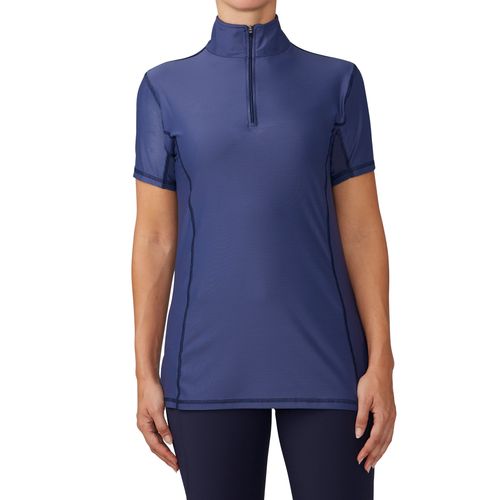 Ovation Women's Altitude Solid Short Sleeve Sun Shirt - Navy