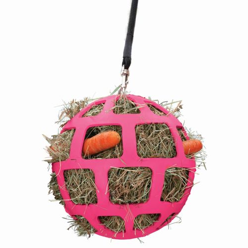 READY TO SHIP: Cavalier Holland Slow Feed Hay Ball - 22cm - Pink