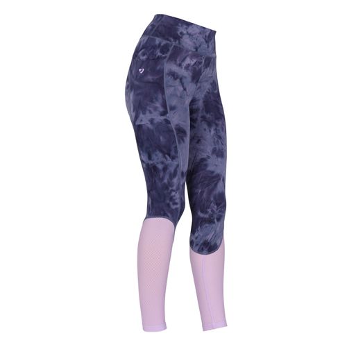 Shires Aubrion Women's Rhythm Mesh Riding Tights - Navy Tie Dye