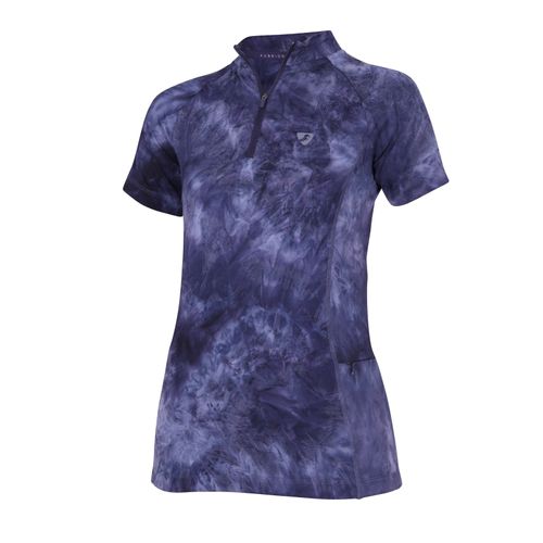 Shires Aubrion Women's Revive Short Sleeve Base Layer Sun Shirt - Navy Tie Dye