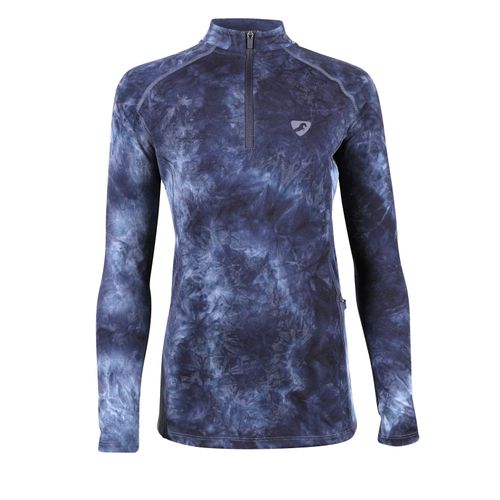 Shires Aubrion Kids' Revive Long Sleeve Base Layer Sun Shirt - Navy Tie Dye