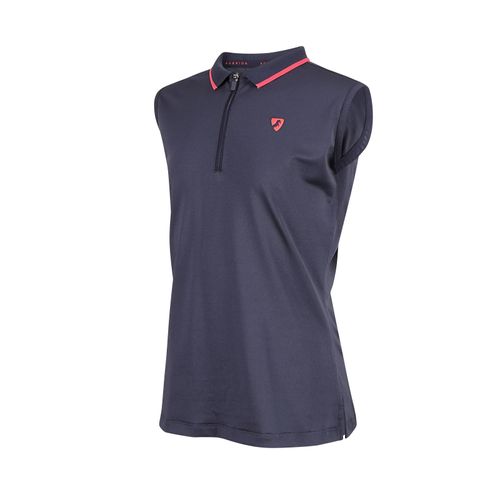 Shires Aubrion Kids' Poise Sleeveless Tech Polo - Navy