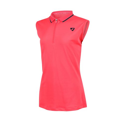 Shires Aubrion Kids' Poise Sleeveless Tech Polo - Coral