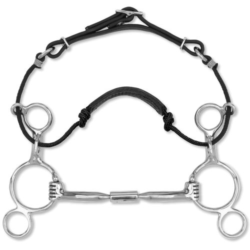 Myler 2 Ring Combination Bit w/Wide Barrel Comfort Snaffle MB 02 - Leather