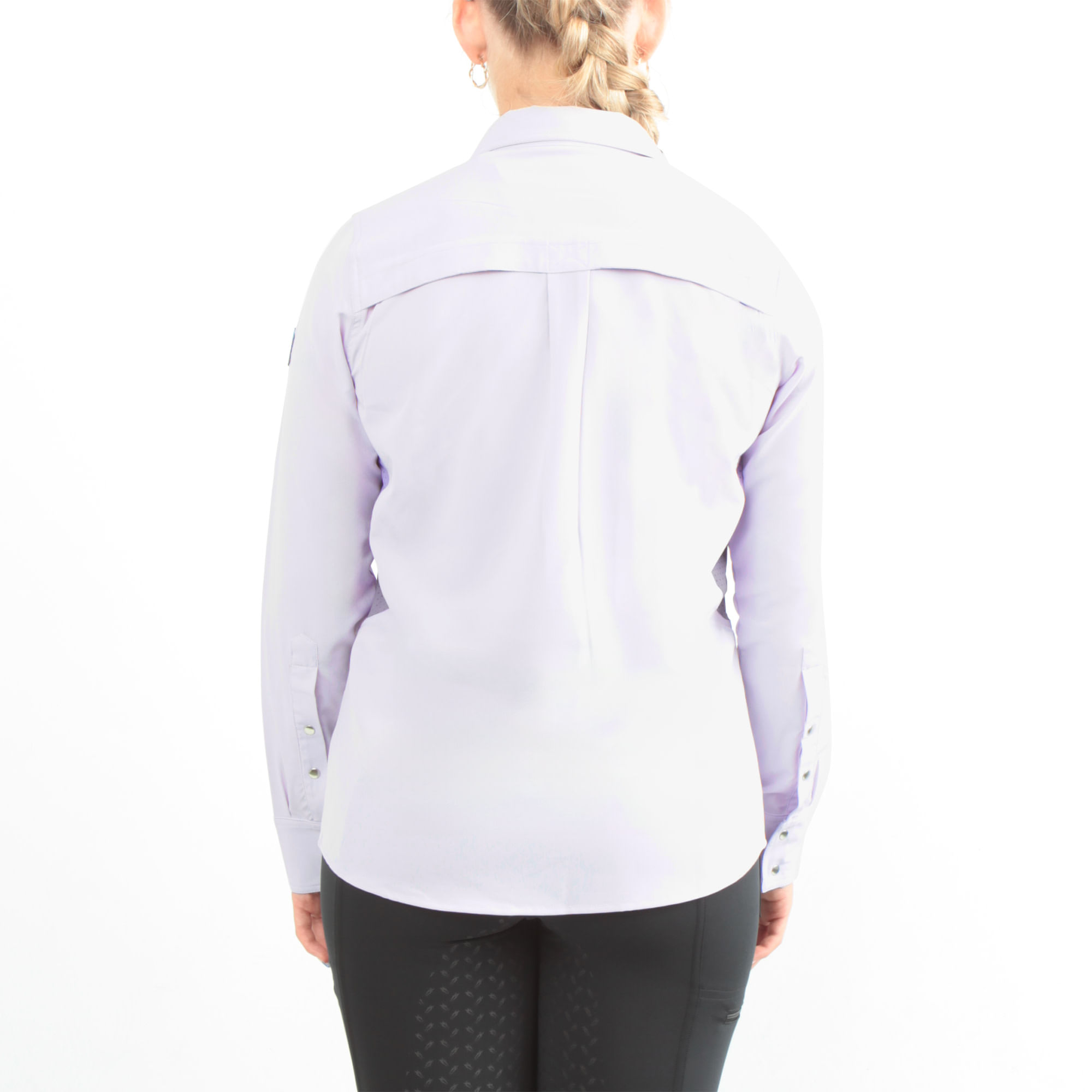 Chemise Irideon Riding Wear – Manches Longues, Col V, Bleue, Taille M