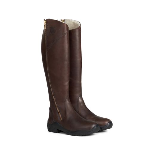 OVERSTOCK: Horze Women's Aspen Winter Tall Boots - 40 Short Wide - Dark Brown