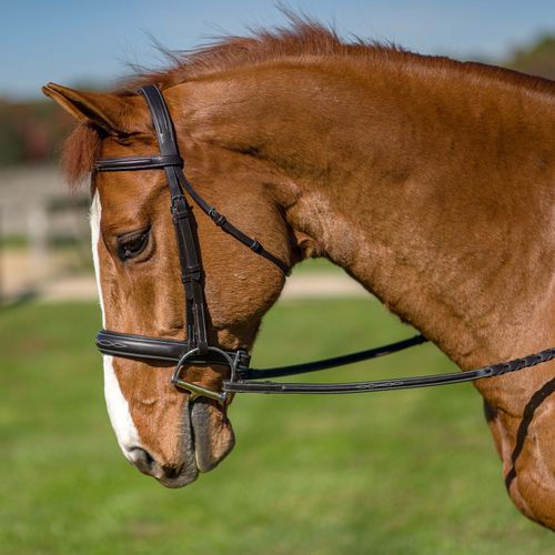 Flex Rider Elegance Fancy Stitched Hunter Snaffle Bridle - Chocolate