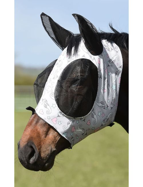 Weatherbeeta Deluxe Stretch Bug Eye Saver w/Ears - Sea Unicorn Print