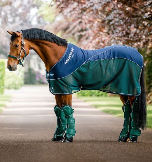 Horseware Signature Sport Cooler - Navy/Hunter Green