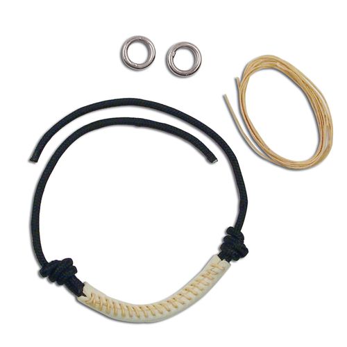 Myler Noseband Kit for Combination Bits - Natural Rawhide