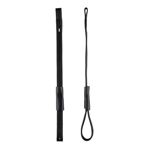 OVERSTOCK: Horze Soft Dressage Stirrup Leathers w/Nylon Inside - 75cm - Black