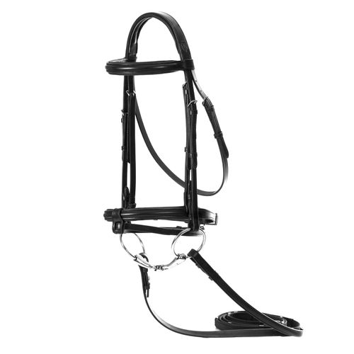 Equinavia Saga Padded Dressage Bridle w/Reins - Black