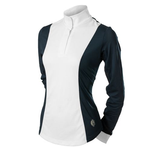 Equinavia Women's Martha Long Sleeved Show Shirt - Navy/White