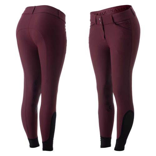 Equinavia Women's Maud Knee Patch Breeches - Wine Red