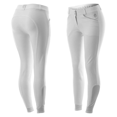 Equinavia Women's Astrid Silicone Full Seat Breeches - White/Light Gray