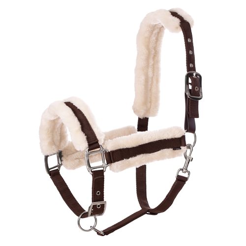 Equinavia Valkyrie Ultra Fleece Breakaway Halter - Brown/Ivory White