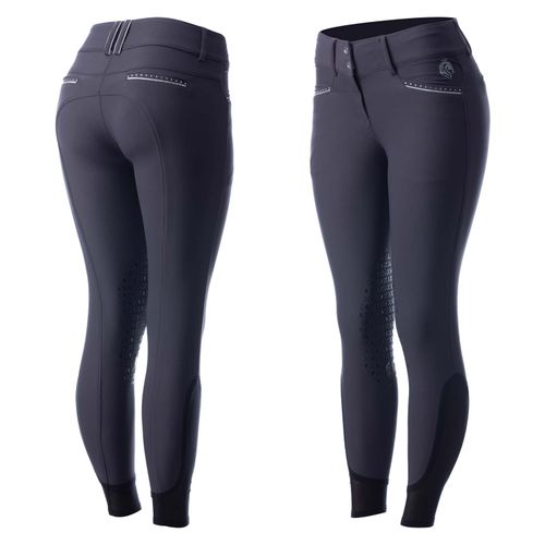 Equinavia Women's Victoria Silicone Knee Patch Breeches - Anthracite