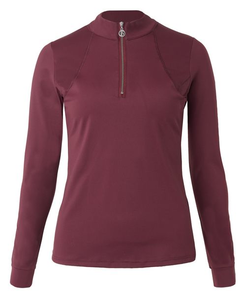 B Vertigo Women's Inez Technical Long Sleeve Shirt - Cabernet