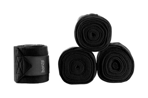 Horze Embrace Fleece Bandages 4 Pack - Black