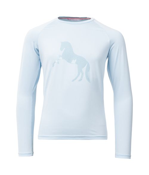 Horze Kids' Flora Technical Long Sleeve Top - Insignia Blue