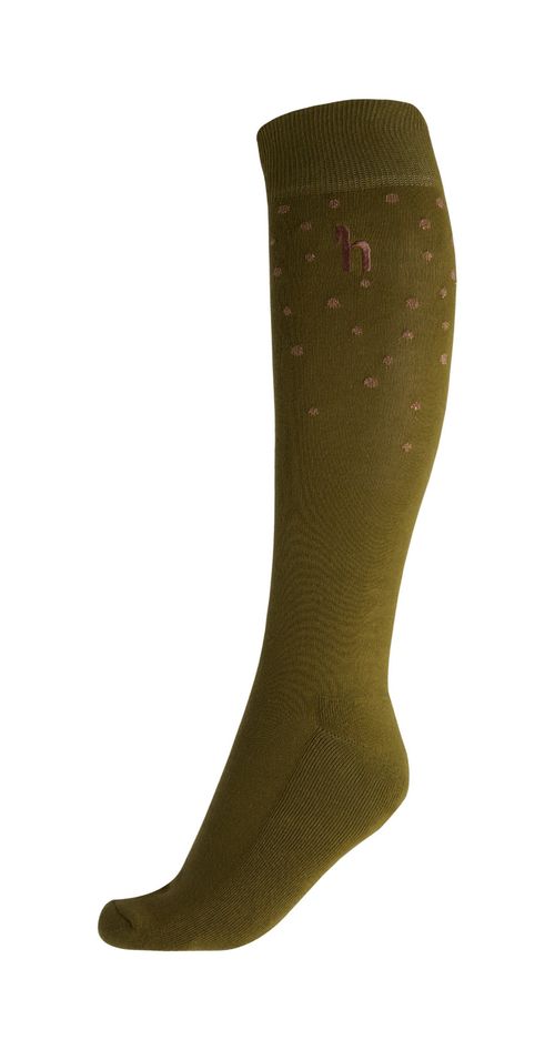 Horze Jordis Glitter Winter Riding Socks - Fir Green