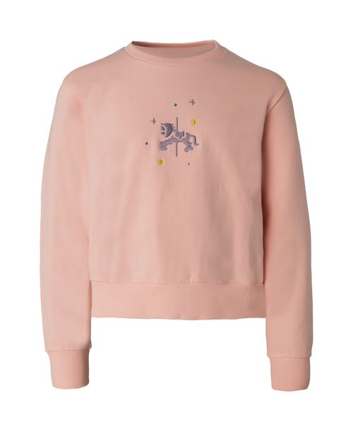 Horze Kids' Emmalyn Crew Neck Sweater - Pink Salt