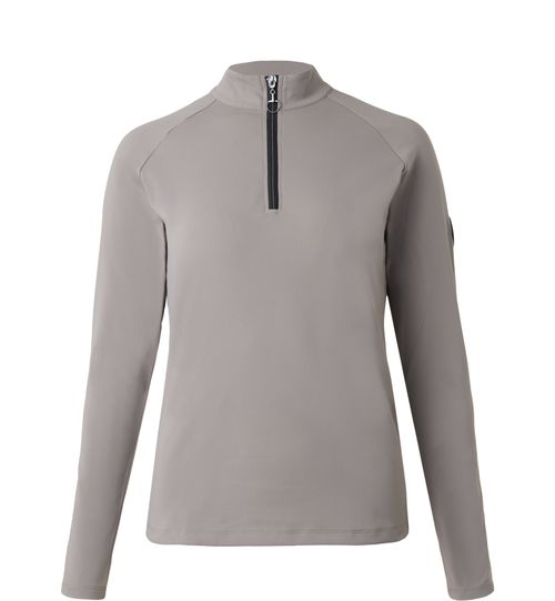 Horze Women's Karla Tech Training Half Zip Shirt - Driftwood Brown